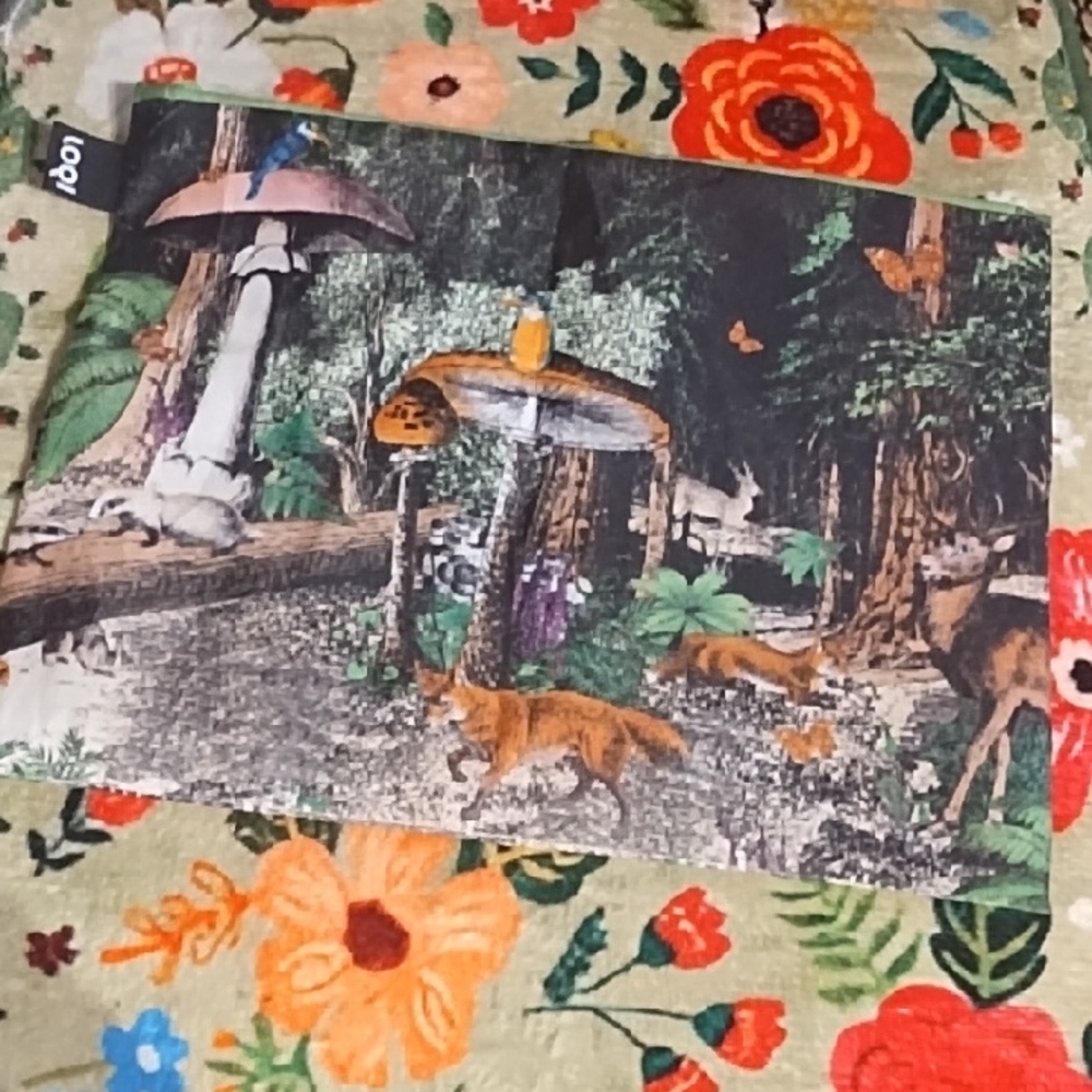 Colorful Forest Scene Cosmetic Bag